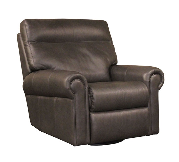 Omnia Curtis 100 Leather Power Swivel Glider Recliner is available in